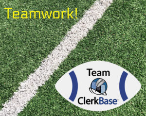 Teamwork - ClerkBase football on field