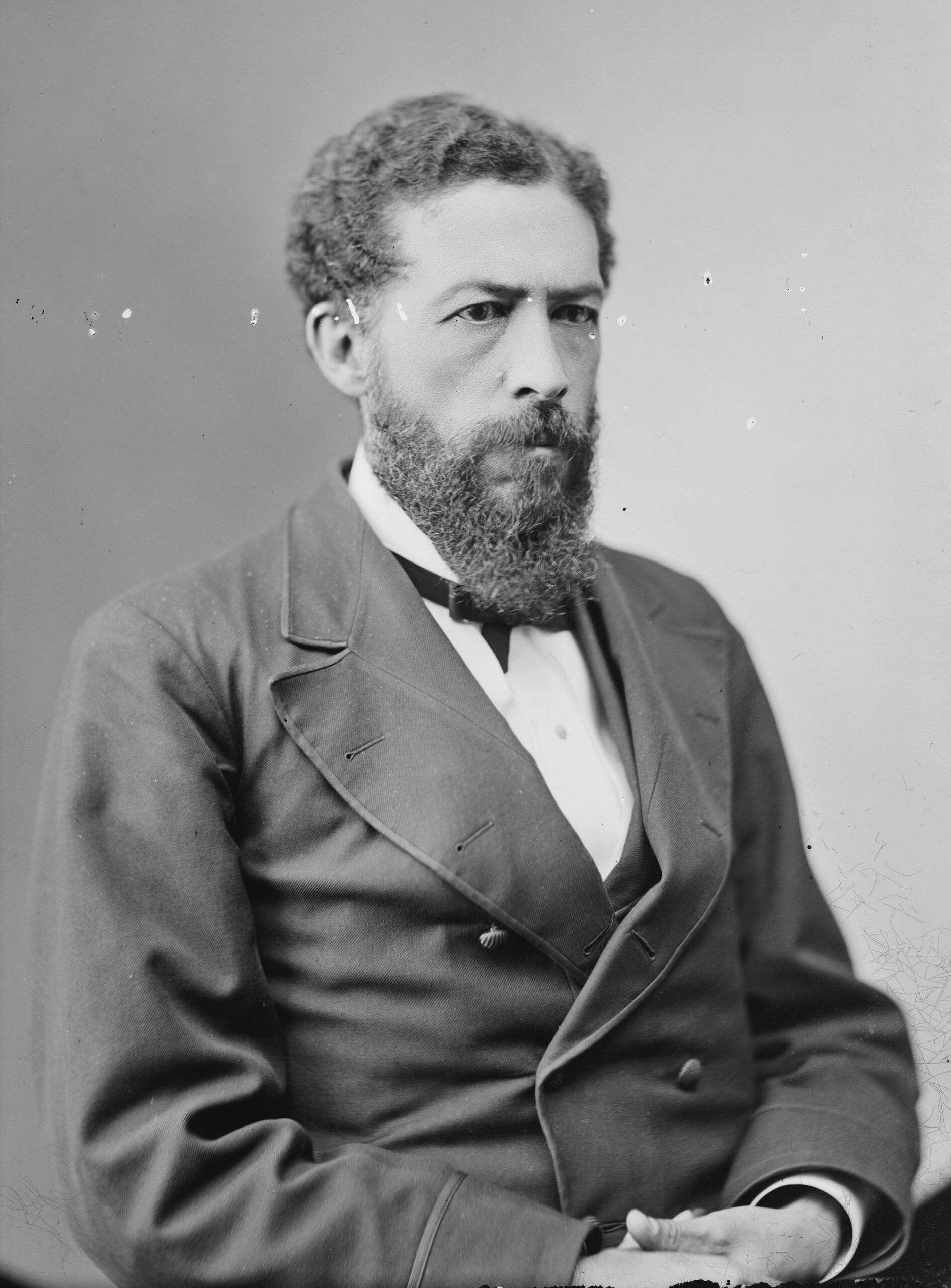 A photograph of John Mercer Langston, taken by Matthew Brady